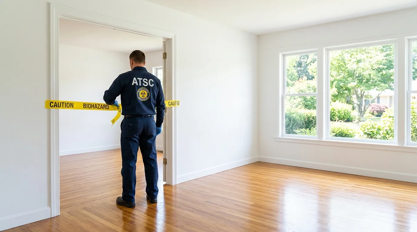 Certified biohazard cleanup crew performing Decomposition Cleanup in Progreso